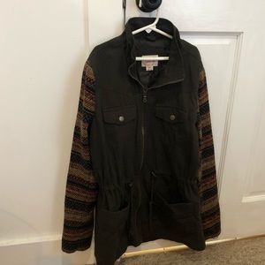 Army green utility jacket